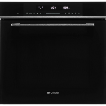  Духовой шкаф Hyundai HMEO 6780 DX черное стекло/серебристый 