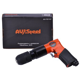  Пневмодрель AV Steel AV-701107 700 обмин, БЗП 13мм 