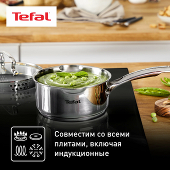  Ковш Tefal Duetto+ G7192255 d16см (с крышкой) серебристый (2100113184) 