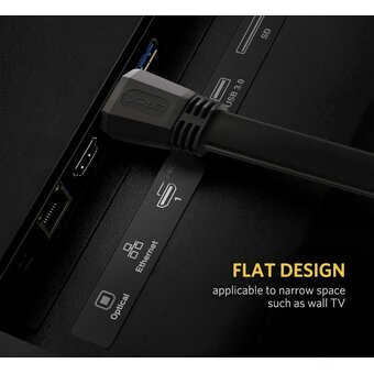  Кабель UGREEN ED015 50820 HDMI Flat Cable 3m 