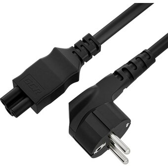  Кабель питания Greenconnect Prof GCR-54414 для ноутбука Евровилка угловая - С5 3*1,0mm 3.0m черный 