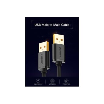  Кабель UGREEN US102 10309 USB 2.0 A Male to A Male Cable 1m Black 