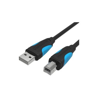  Кабель Vention VAS-A16-B300 USB 2.0 AM/BM 3м черный 