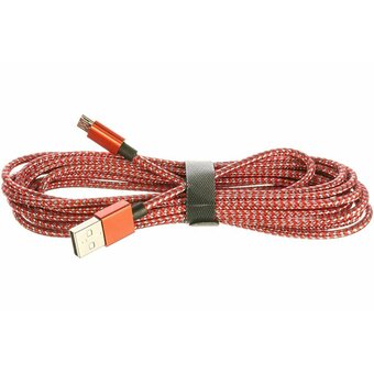  Кабель Perfeo U4804 USB2.0 A вилка - Micro USB вилка красно-белый 3м 
