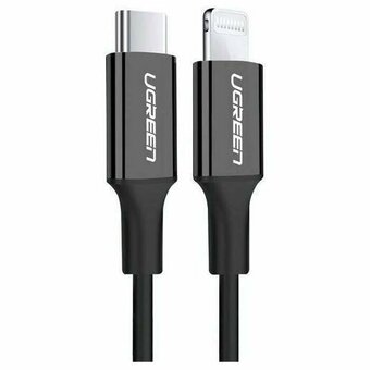  Кабель UGREEN US171 60752 USB-C to Lightning Cable M/M Nickel Plating ABS Shell 2m Black 