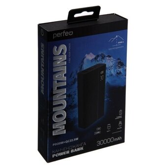  Powerbank Perfeo Mountains PF_D0161 30000mAh Black 