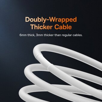  Дата-кабель Baseus CoolPlay (CAKW000202) Fast Charging Type-C to Type-C 100W 1m White 