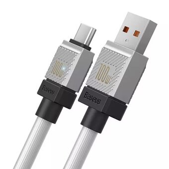  Дата-кабель Baseus CoolPlay (CAKW000202) Fast Charging Type-C to Type-C 100W 1m White 