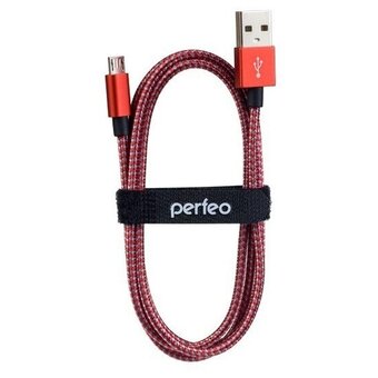  Кабель Perfeo U4804 USB2.0 A вилка - Micro USB вилка красно-белый 3м 