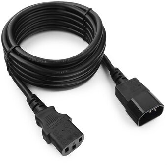  Кабель питания Cablexpert PC-189-1-3M сист.блок-монитор C13-C14 3x1кв.мм 3м черный 