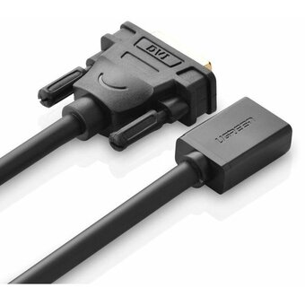  Адаптер UGREEN 20118 DVI Male to HDMI Female Adapter Cable 22cm Black 