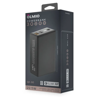  Внешний АКБ OLMIO QX-30 30000mAh 22.5W графитовый 