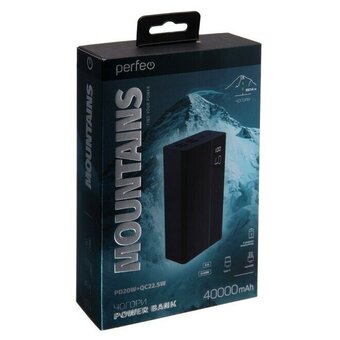  Powerbank Perfeo Mountains PF_D0144 40000mAh Black 