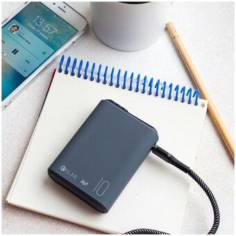  Внешний АКБ OLMIO QS-10 10000mAh 22.5W темно-серый 