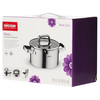  Кастрюля Nadoba Dona 726113 18см/2,3л 