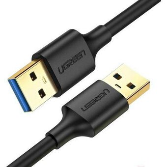  Кабель UGREEN US128 10371 USB-A 3.0 Male to Male Cable 2m Black 