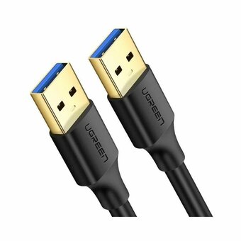  Кабель UGREEN US128 10371 USB-A 3.0 Male to Male Cable 2m Black 