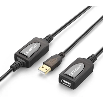  Кабель UGREEN US121 10319 USB 2.0 Active Extension Cable with Chipset 5m Black 