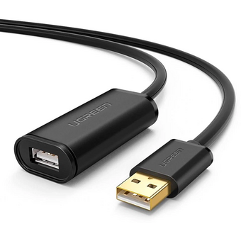  Кабель UGREEN US121 10319 USB 2.0 Active Extension Cable with Chipset 5m Black 