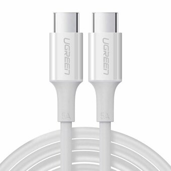  Кабель UGREEN US300 60552 Type-C Male to Type-C Male 2.0 ABS Shell 5A Current 2m White 