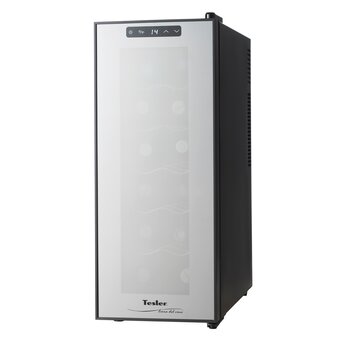  Винный шкаф TESLER WCV-120 (95898) черный корпус/зеркальная дверь 