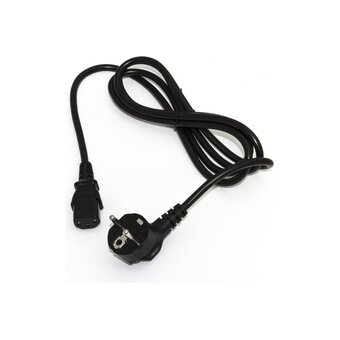  Кабель питания Hyperline PWC-IEC13A-SHM-3.0-BK для компьютера Schuko+C13 угловая 3x1.0 10A угловая вилка 3м черный 