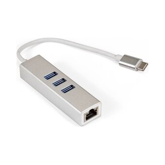  Кабель-адаптер ExeGate EXE-77C-45 EX294188RUS USB3.0 Type C -- 3xUSB3.0+1xRJ45 UTP 1000Mbps RLT8153 