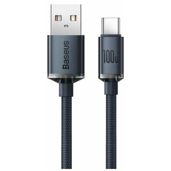  Дата-кабель Baseus Crystal Shine (CAJY000501) Fast Charging USB to Type-C 100W 2m Black 