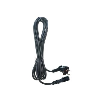  Кабель питания Hyperline PWC-IEC13A-SHM-3.0-BK для компьютера Schuko+C13 угловая 3x1.0 10A угловая вилка 3м черный 