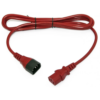  Шнур Hyperline PWC-IEC13-IEC14-0.5-RD для блока питания IEC 320 C13 вилка IEC 60320 С14 0.5м красный 