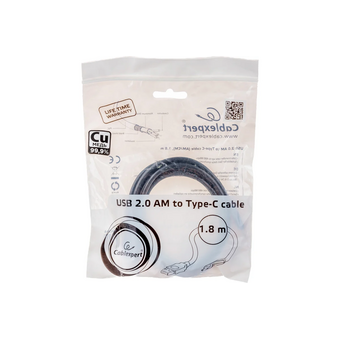  Кабель Cablexpert CCP-USB2-AMCM-6 USB AM/USB Type-C, 1.8м, черный 