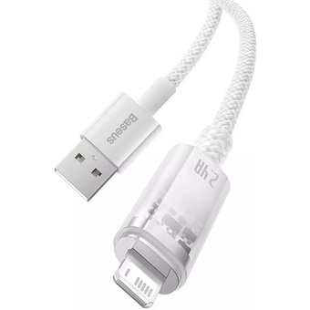  Дата-кабель Baseus Explorer (CATS010102) Fast Charging with Smart Temperature Control USB to iP 2.4A 2m White 