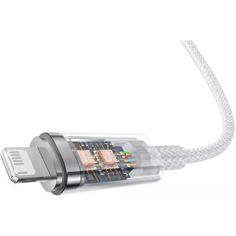 Дата-кабель Baseus Explorer (CATS010102) Fast Charging with Smart Temperature Control USB to iP 2.4A 2m White 