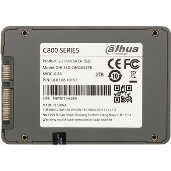  SSD Dahua C800A (DHI-SSD-C800AS2TB) 2TB 2.5 SATA III 3D Nand, 7mm, R/W up to 550MB/s/510MB/s, TBW 800TB 