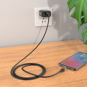  Дата-кабель HOCO X52 Sereno magnetic charging micro 1м (чёрный) 