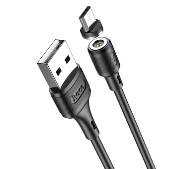  Дата-кабель HOCO X52 Sereno magnetic charging micro 1м (чёрный) 