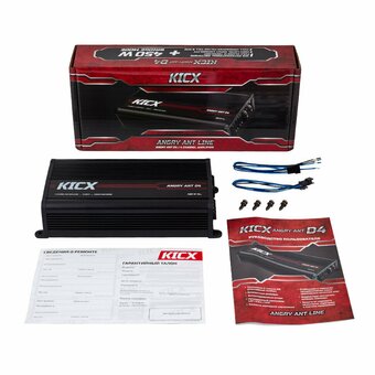  Усилитель автомобильный Kicx Angry Ant D4 четырехканальный (2062107) 