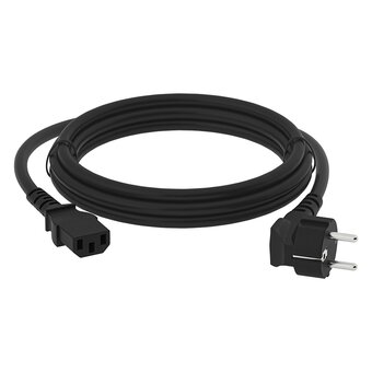  Кабель питания Greenconnect GCR-54372 7.0m Евровилка угловая - С13 3*0,5mm черный 