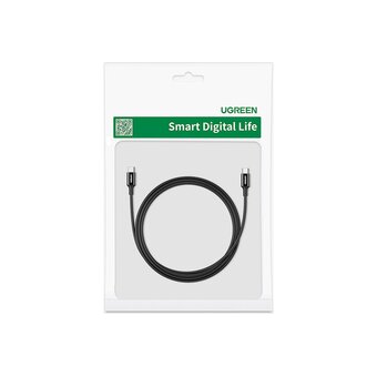  Кабель UGREEN US300 80371 Type-C Male to Type-C Male 2.0 ABS Shell 5A Current 1m Black 