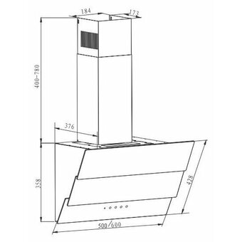  Вытяжка Amari Trento 60 black glass 
