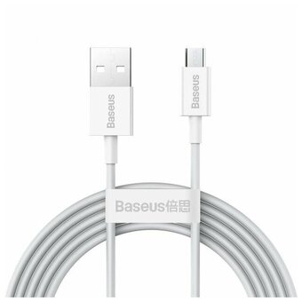  Дата-кабель Baseus Superior (CAMYS-A02) Fast Charging USB to Micro 2A 2m White 
