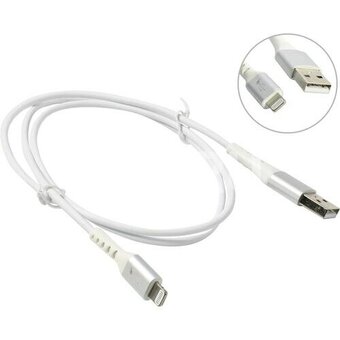  Кабель Cactus CS-LG.USB.A-0.8 USB m-Lightning m 0.8м белый 