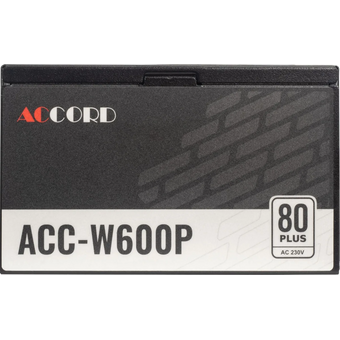  Блок питания Accord ACC-W600P ATX 600W 80 Plus White (20+4pin) 120mm fan 6xSATA 