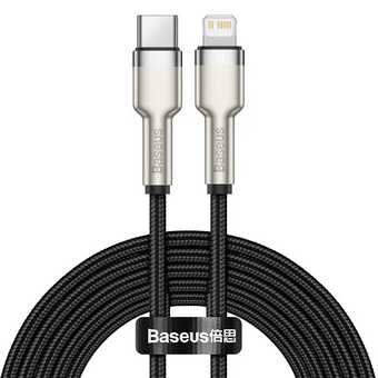  Дата-кабель Baseus Cafule (CATLJK-B01) Metal Type-C to iP PD 20W 2m Black 