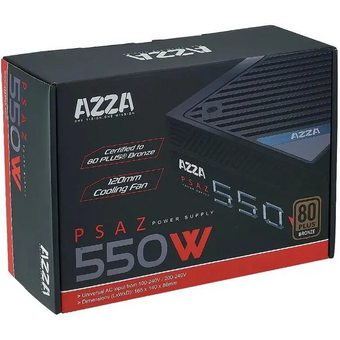  Блок питания Azza PSAZ-550W ATX 550W 80+ bronze (20+4pin) APFC 120mm fan 5xSATA RTL 