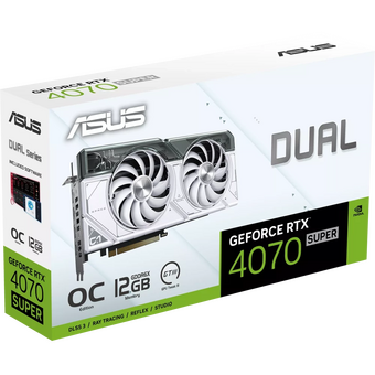  Видеокарта Asus Nvidia GeForce RTX 4070 Super (Dual-RTX4070S-O12G-White) 12Gb 192bit GDDR6X PCI-E 4.0 2520/21000 HDMIx1 DPx3 HDCP Ret 