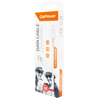  Кабель GoPower GP01L 00-00018567 USB m-Lightning m 1.0м 