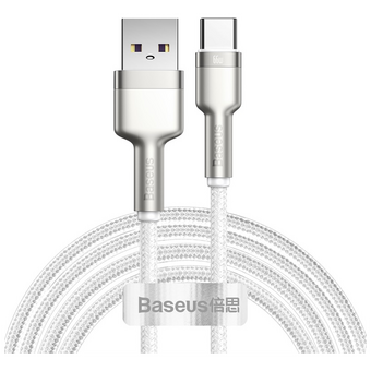  Дата-кабель Baseus Cafule (CAKF000102) Metal USB to Type-C 66W 1m White 