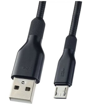  Кабель PERFEO U4807 USB2.0 A вилка - Micro USB вилка, силикон, черный, длина 1м 