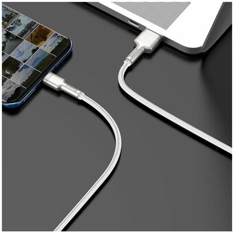  Дата-кабель Baseus Cafule (CAKF000102) Metal USB to Type-C 66W 1m White 